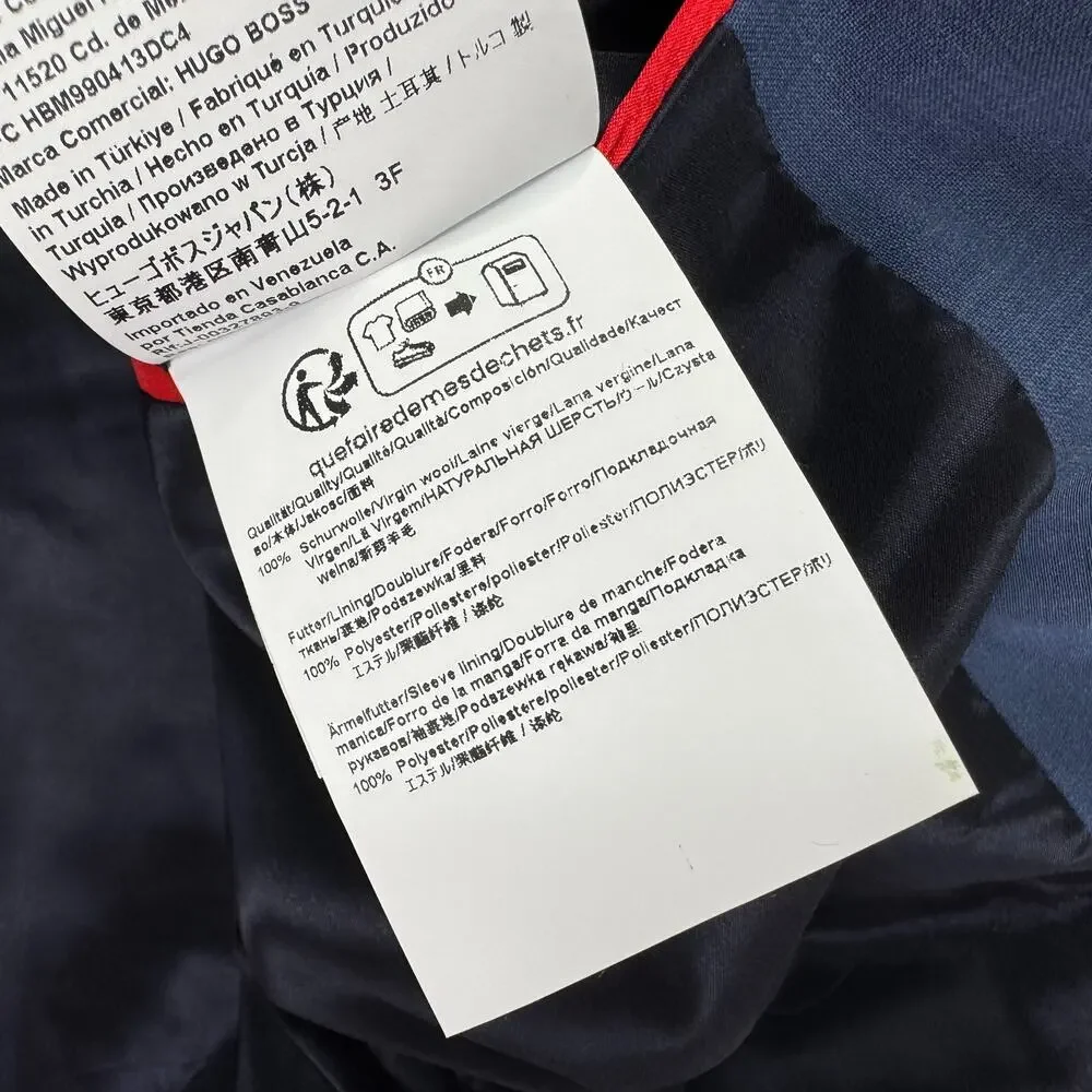 Hugo Boss Mens Arti Wool Extra Slim Fit Suit Jacket Blue 36R